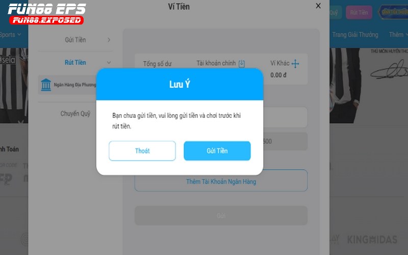 Một vài điều cần lưu ý khi thực hiện việc rút tiền Fun88 