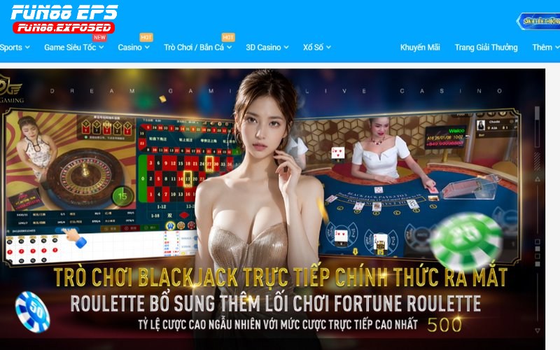 Tại Fun88 có nhiều sảnh cược nổi tiếng như AE Sexy, DG casino, WG,...