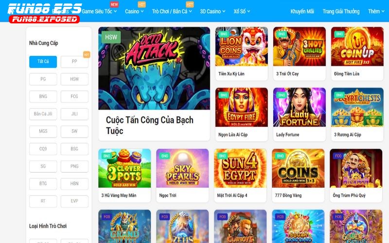 Trong sảnh game có rất nhiều siêu phẩm để anh em tham gia thả ga